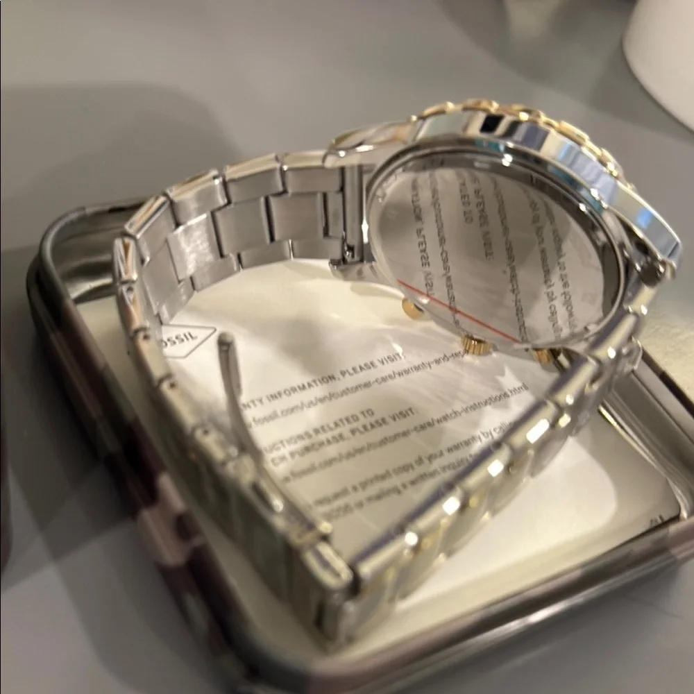 Fossil Two-Tone Chronograph Watch - Picture 2 of 3